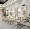Espejo de barbero espejo de peluquería cuidado de la belleza espejo de tienda de peluquería mesa espejo de barbería dedicado a salón de peluquería moda en línea led