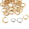 Aro para Pendiente Accesorios DIY Estilo Minimalista Pendientes de Espiral Pendientes Largos de Flecos Material Acero de Titanio Chapado en Oro Real Estilo Sencillo