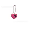 Estilo Femenino Rosa Cadena de Cuentas de Corazón de PVC Encanto Llavero de Estrella con Lazo Accesorio para Bolso Colgante Pequeño Regalo