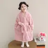 Pijama de Inverno Infantil 2026 Roupão para Meninas Lindo Fleece de Coral Flanela Menina Bebê Pijama Espesso Quente