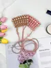 2026 Nova Mini Bolsa Transversal de Pérolas Imitação Feita à Mão com Contas para Meninas em Estilo Suave e Doce