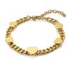 Pulsera de titanio simple personalizada estilo coreano forma de corazón para pareja corazón de niña pulsera simple suministro de fábrica se puede enviar en representación