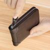 Portatarjeta de Licencia de Conducir para Hombres, Portalicencia de Conducir Antirrobo de Cuero Suave, Estuche de Cuero, Cartera con Cremallera, Portadocumentos de Identidad, Licencia de Conducir Todo en Uno
