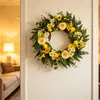 Amazon Corona de Fruta Limón de Verano para el Hogar, Boda, Casa de Campo, Fiesta, Camelia Artificial Colgante de Pared, Corona Luminosa