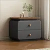 Criado-mudo pequeno de madeira maciça na cor creme, totalmente montado, vintage, simples, moderno, minimalista, para quarto de casa, de chão, com armazenamento