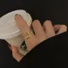 Anillo Ins de Moda para Mujer Nicho Multicapa Moderno Lujo Ligero Gama Alta Estilo Fresco Anillo para Dedo Índice Pulsera Abierta