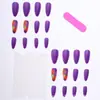Peça de unha para adulto com 24 peças, acabada, novo estilo doce cool de garota popular europeu e americano, arte de unha removível fosca, transfronteiriço