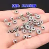 Plata de Ley s925 Cuentas Espaciadoras Rayadas Martilladas Retro Cristal Wenwan Tejido Cuerda de Mano Cadena Collar Accesorios Hechos a Mano DIY