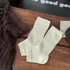 Calcetines para mujer para primavera y otoño, calcetines tobilleros de color liso nuevos, calcetines de algodón de estilo japonés de moda ins de media caña, calcetines de malla para mujer con estampado fino