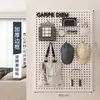 Tablero de Pared con Agujeros para Entrada Estante de Almacenamiento Estante Acero Inoxidable Exhibición Almacenamiento Ferretería Herramientas Tablero Universal para Colgar en Pared