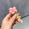 Anel de Cabelo Infantil de Desenho Animado Linha Telefônica Espiral Mulheres Trança Bolha Laço de Cabelo Tendão de Borracha Corda de Cabelo Vermelho Ciber Corda de Cabeça Arco-Íris