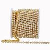 Corrente de Diamante Eletrogalvanizada Circular Vidro Strass Intensivo Corrente de Garra Densa DIY Capa de Celular Cristal Imitação Acessórios Corrente Joias