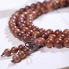 Pulseira Huanghuali de Mianmar Pulseira Grande de Madeira Wenwan 108 Contas Budistas Rosário Portátil Pequena Joia Fabricante
