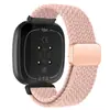 Adecuado para correa Fitbit Versa 4, Sense bucle tejido de nailon con cierre magnético de metal Versa 2