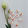 Calcomanía de Corazón de Melocotón Cuentas de Cerámica con Perlas Cuentas de Cerámica Estilo Chino Accesorios Hechos a Mano para DIY Pulsera Accesorios para Collar Material