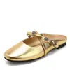 Sandálias Mary Jane Estilo Francês com Fivela de Metal Retrô, Bico Redondo, Solado Plano, Novo Estilo de Verão, Chinelos para Uso Externo Ms9727-2