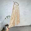 Otoño 2025 Nuevo Estilo Chino Color Sólido Jacquard Pantalones Rectos Casuales Simples de Pierna Ancha Versátiles Pantalones para Mujer