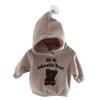Suéter de invierno con forro polar para bebés y niños, chaqueta con capucha cálida, estilo occidental, para niños y niñas.
