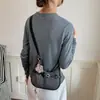 Bolso de mano de color liso para mujer para principios de otoño 2026, Bolso de hombro cruzado con patrón de lichi de moda, Bolso cruzado nuevo de verano