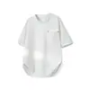 Camiseta Simples com Textura de Manga Curta para Homens, Comércio Exterior 2026 Novo Estilo de Verão, Camiseta Masculina Solta com Gola Redonda