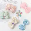 Accesorios para Pasador de Pelo con Lazo Grande de Tela DIY Lentejuelas Perla Mariposa Accesorios para el Cabello Decoraciones para Ropa Accesorios