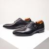 Zapatos de cuero tallado de verano de talla grande transfronterizos para hombre, zapatos de vestir de negocios transpirables de cuero estilo británico con cabeza cuadrada, zapatos de cuero para hombre
