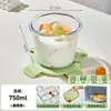 Pote de Vidro Espesso para Micro-ondas, Marmita, Caixa Bento, Tigela de Sopa, Recipiente de Alimentos Compartimentado Selado para Levar Refeições para o Trabalho
