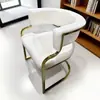 Silla de comedor lujo ligero gama alta negociación recepción silla de té salón de uñas salón de belleza silla oficina de ventas de mahjong silla de sofá silla de maquillaje