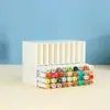 Caja de almacenamiento organizadora transparente de acrílico con compartimentos para pinceles de escritorio, bolígrafos de acuarela y expositor para papelería