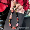 Cadena para Teléfono Móvil de Calabaza con Lámina Dorada Tridimensional Adecuada para iPhone 17 Correa para Atraer Riqueza Cadena de Muñeca Portátil Cadena Colgante de Cristal para Mujeres