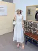 Vestido de Verão 2026 Feminino Falso Duas Peças Sem Mangas com Gola Swing, Luxo Leve, Alto Padrão, Estiloso, Único, Lindo