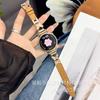Pulseira de Couro com Padrão Lichia Inlaid com Borboleta de Diamante Adequada para Apple S10 S11 Huawei Gt Fit Xiaomi 10