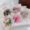 Goma para el pelo de arcoíris para niños, Goma para el pelo de colores lindos de helado y macarrón, Alta elasticidad para niños, No daña el pelo, Cuerda para la cabeza de bebé