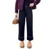 Jeans negros de pierna recta para mujer, nueva colección primavera/otoño, tallas grandes, corte holgado, efecto adelgazante, adecuados para figuras tipo pera, largo cropped