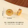 Cuentas Espaciadoras Rectas Chapadas en Oro de Plata Antigua S925 para Hacer Joyería, Cuentas Sueltas, Accesorios de Joyería DIY para Pulseras de Cristal