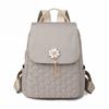 2023 Nueva Moda Transfronteriza Mochila Popular de Remaches Mochila de Tela de Nylon a Cuadros Casual de Gran Capacidad Estilo K para Mujer