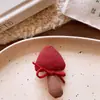 Nuevo Patrón de Cuadros Estilo Mori de Otoño Temprano Pinza para el Cabello de Hongo Paraguas de Bebé para Niñas Tapón Tela de Algodón Par de Pinzas BB