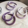 Diadema Satinada Pequeña Morada Romántica Suave para Mostrar el Rostro 2024 Nueva Dulce Femenina Elegante Diadema para Lavado de Cara con Pelo Presionado Accesorios para el Cabello