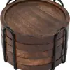 Posavasos de Madera Posavasos de Cerveza Posavasos para Taza de Café Doméstico Posavasos para Bebidas Tapete para Té Platillo de Madera Maciza Aislante Redondo