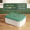 Caixa de Bolinho de Grande Capacidade Geladeira Doméstica Especial Selada Fresh-keeping Multi-camada Quick-frozen Food Wonton Storage Box