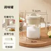 Caja de condimentos de cocina todo en uno con cuchara, recipiente doméstico de vidrio para sal y glutamato monosódico, botella de condimento sellada y a prueba de humedad, frasco para especias, botella para condimentos