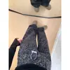 Jeans con Estampado de Leopardo Negro y Gris para Mujer en Otoño e Invierno Nuevo Estilo Retro Americano de Cintura Alta Holgados Ajustados Rectos Estrechos de Pierna Ancha