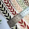 Fita Jacquard Estilo Étnico 2,5cm Padrão Folha Fresca Acessórios de Vestuário Bolsas Cortinas Renda para Bordado DIY Feita à Mão