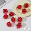 Cabeça de Rosa Pequena Transfronteiriça DIY Toque de Mão Botão Flor Artificial Material Arranjo de Casamento Adereços de Decoração com Flores Artificiais