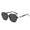 Nuevo Estilo Estilo Chanel Gafas de Sol de Marco Grande Cuadradas para Mujer Moda Europea y Americana Gafas de Sol Retro Camelia Luz Azul Anti-Espejo Plano