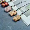 Talla de Madera Arcoíris, Hazte Rico Inmediatamente, Colgante de Cadena para Teléfono Móvil de Madera, Llavero Colgante Personalizado Creativo para Hombres y Mujeres, Regalo