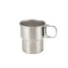 Taza portátil de acero inoxidable 304 con popote, asa con veta de madera, taza de café para exteriores, vaso de agua irrompible, taza con popote