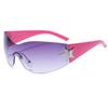 Gafas de sol para chicas populares Y2K del Milenio Europeo y Americano Gafas de aviador integradas Gafas de estrella de cinco puntas Transfronterizas