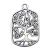 Colgante de Aleación de Plata Antigua Árbol de Hojas Serie Árbol de la Vida Accesorios para Joyería para Hacer Pulseras y Collares con Cuentas