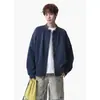 Moletom Cardigan Patchwork Xadrez Falso Duas Peças Masculino Outono Novo Estilo Solto Estilo College Marca Tendência Jaqueta Casual Versátil